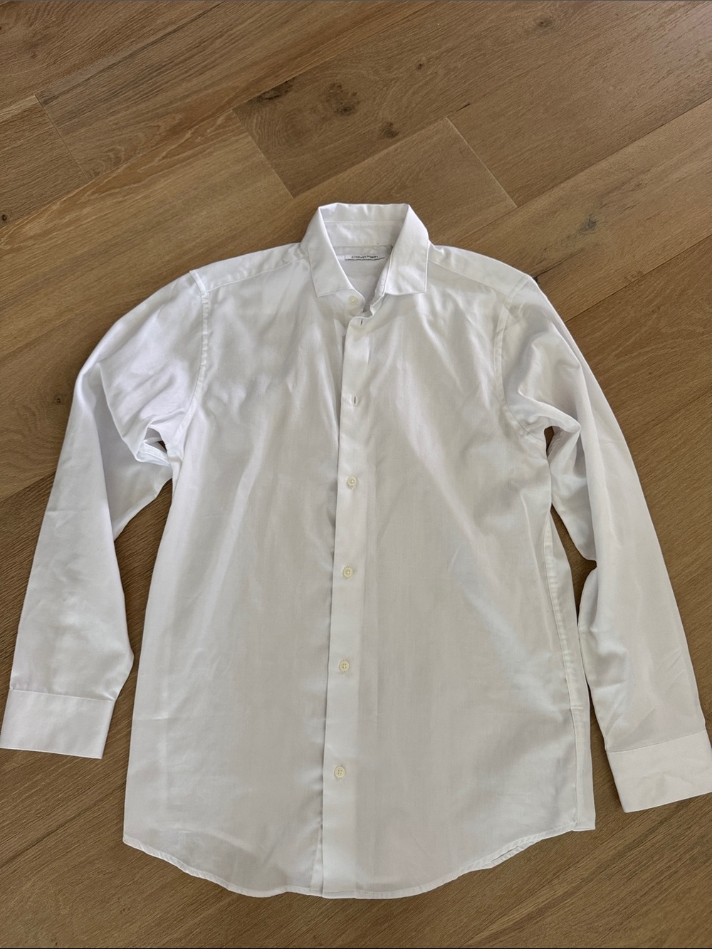 Calvin Klein White Men's Button-Down Dress Shirt